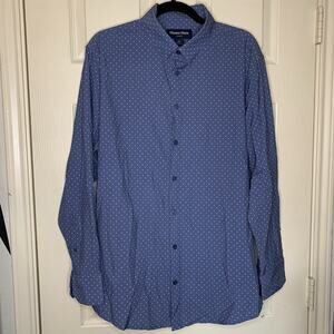 Mizzen + Main Leeward Collection Men's Navy Blue Polka Dot - L